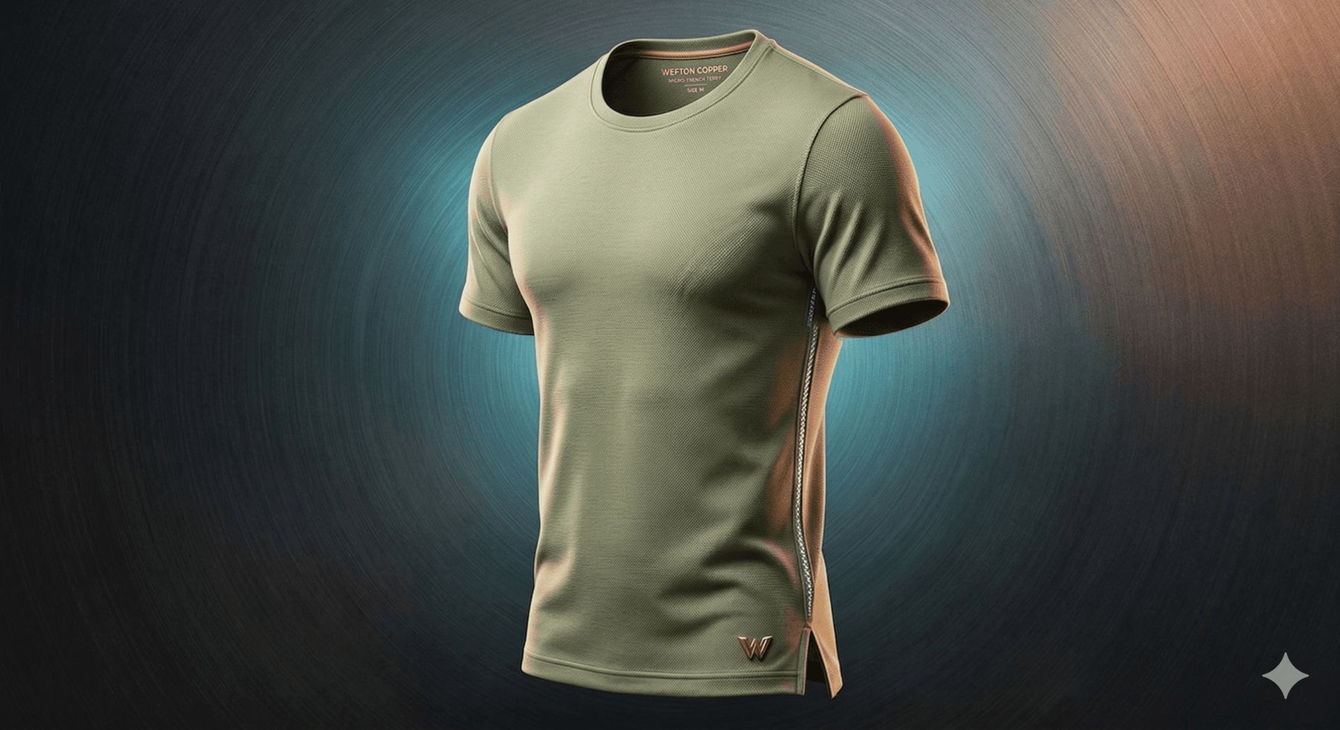 Wefton Copper premium men's micro-french terry tee - navy