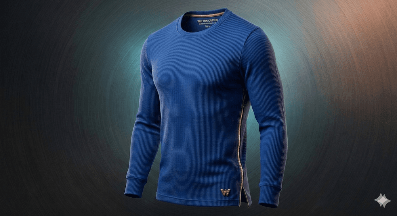 Wefton Copper premium men's micro-french terry tee - grey