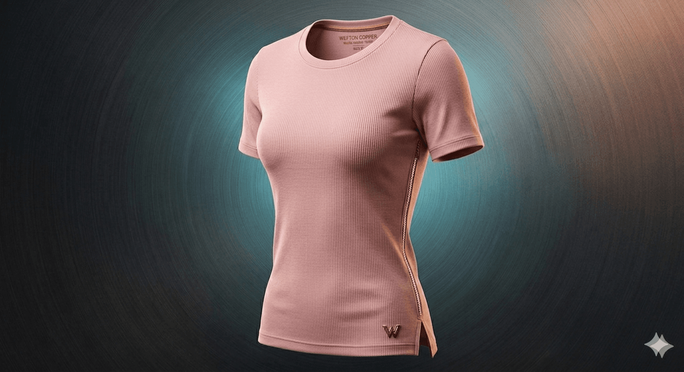 Wefton Copper premium women's micro-french terry top - blush
